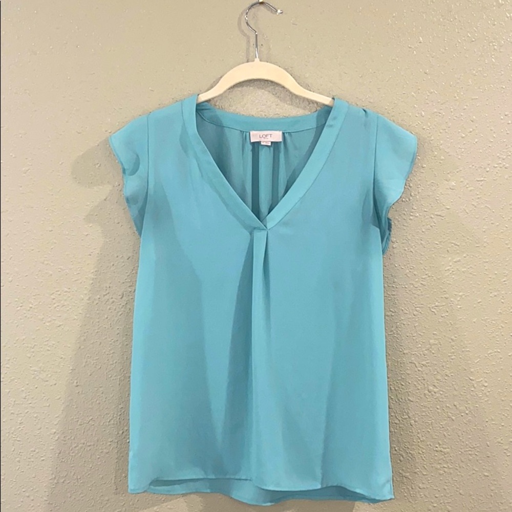 LOFT Ruffle Sleeve Blouse